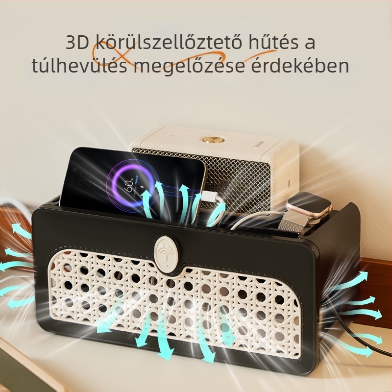 Asztali kábelrendező doboz, ABS műanyag, modell 1017, 1 db, fejhallgató- és egyéb kábelek rendezésére