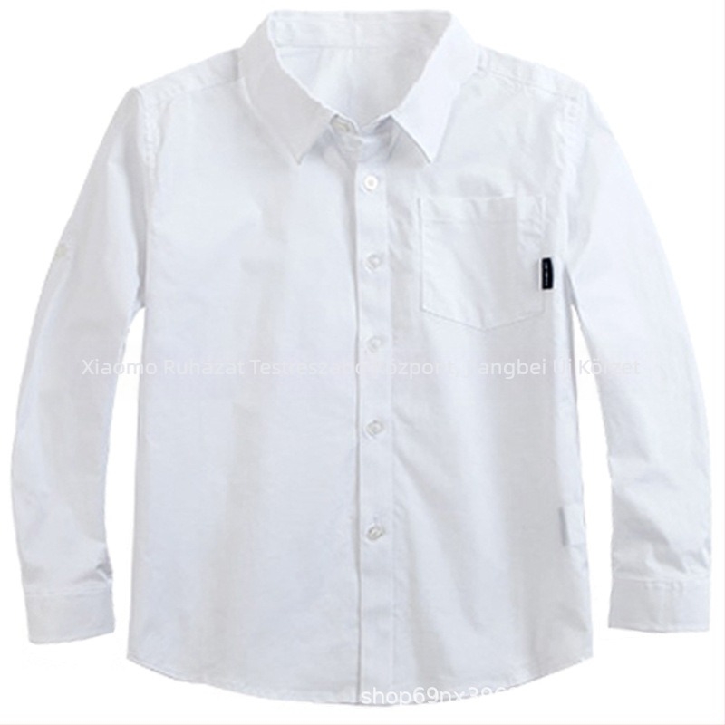 Gyermekeknek szóló ing, koreai stílus, négyzet gallér, hosszú ujjú, rajzfilmszerű minta