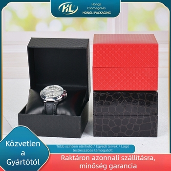 Személyre szabott műanyag óradoboz bronz bevonattal, modell 6219, csomagoló doboz ajándék- és ékszercsomagoláshoz