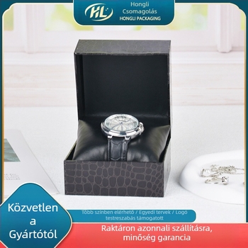 Személyre szabott műanyag óradoboz bronz bevonattal, modell 6219, csomagoló doboz ajándék- és ékszercsomagoláshoz