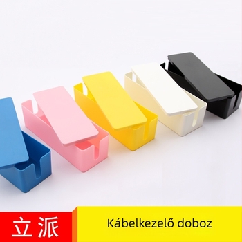 Kábelkezelő tároló doboz fedéllel, ABS műanyag, 2 L kapacitás, modell lp1885