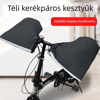 MTB téli kesztyű – fleece bélés, vízálló PVC anyag, uniszex felnőtt, MTB és versenysporthoz