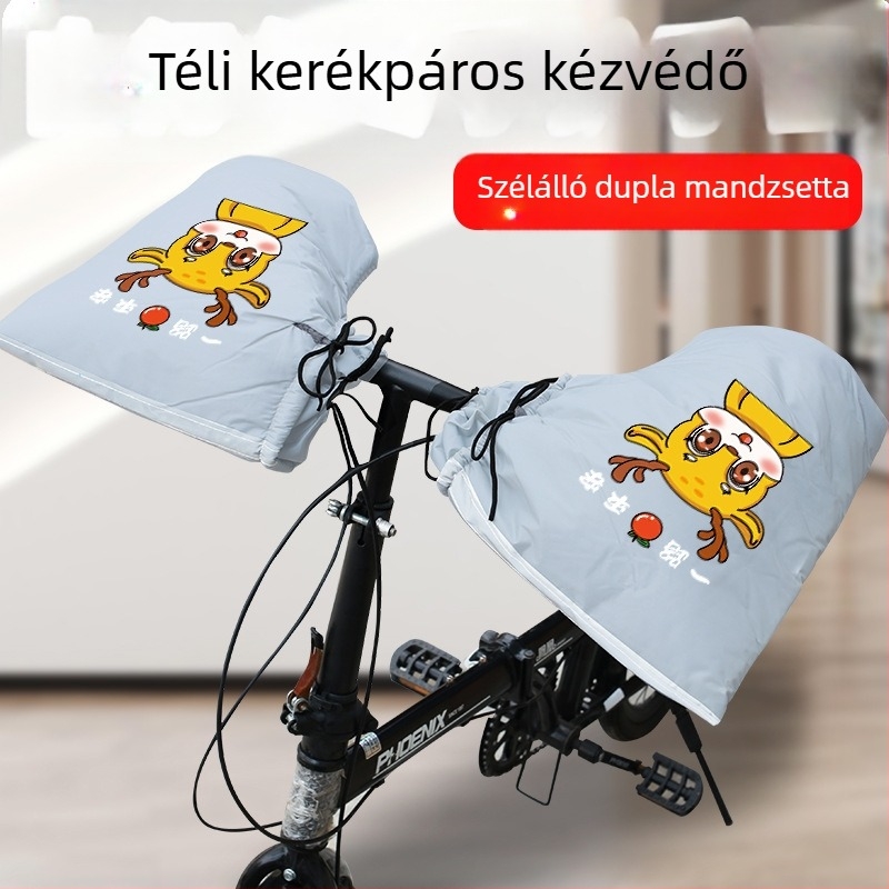 MTB téli kesztyű – fleece bélés, vízálló PVC anyag, uniszex felnőtt, MTB és versenysporthoz