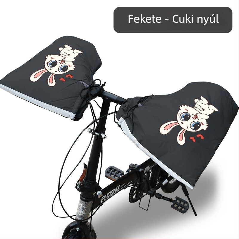 MTB téli kesztyű – fleece bélés, vízálló PVC anyag, uniszex felnőtt, MTB és versenysporthoz