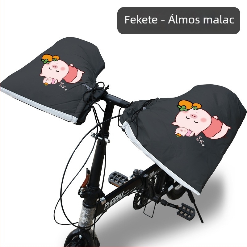 MTB téli kesztyű – fleece bélés, vízálló PVC anyag, uniszex felnőtt, MTB és versenysporthoz