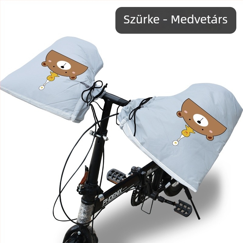 MTB téli kesztyű – fleece bélés, vízálló PVC anyag, uniszex felnőtt, MTB és versenysporthoz