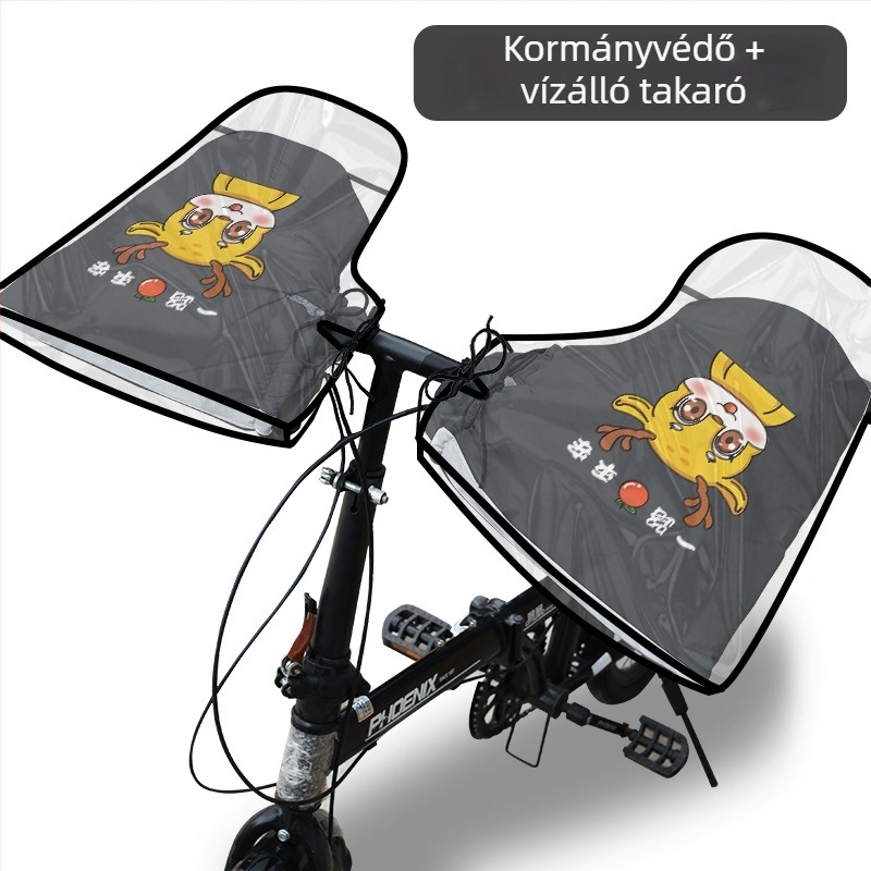 MTB téli kesztyű – fleece bélés, vízálló PVC anyag, uniszex felnőtt, MTB és versenysporthoz