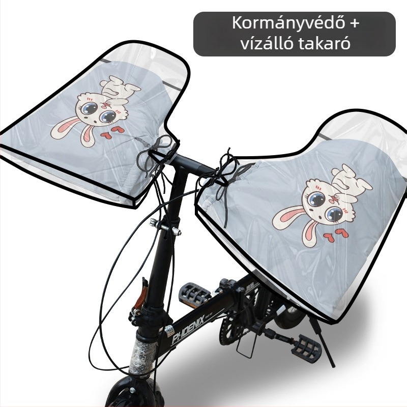 MTB téli kesztyű – fleece bélés, vízálló PVC anyag, uniszex felnőtt, MTB és versenysporthoz