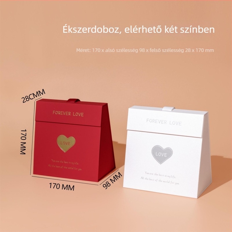 Ékszer ajándékdoboz Valentin-napra – papírkarton anyagú csomagolási doboz, márka Box Craftsman