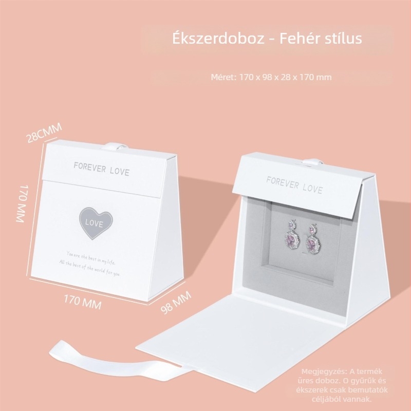 Ékszer ajándékdoboz Valentin-napra – papírkarton anyagú csomagolási doboz, márka Box Craftsman