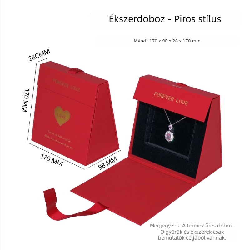 Ékszer ajándékdoboz Valentin-napra – papírkarton anyagú csomagolási doboz, márka Box Craftsman