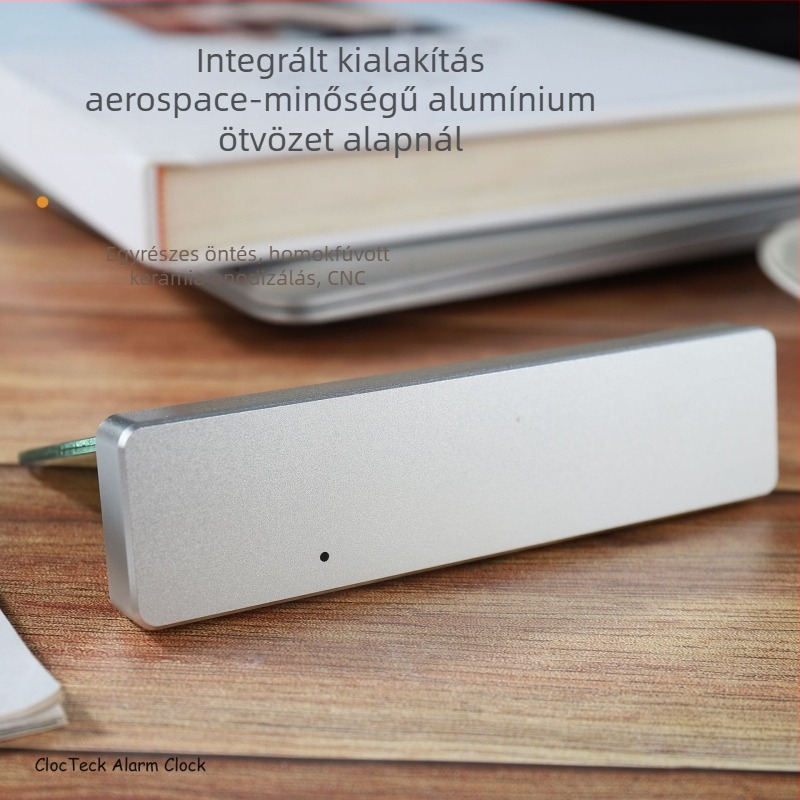 Ébresztőóra LCD kijelzővel, hőmérő, páratartalom mérése, naptár és 24 órás idő