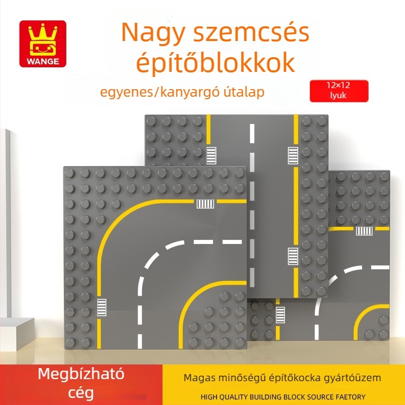 Építőelemes alaptábla, kompatibilis LEGO nagyobb blokkokkal, modellek 905/906/907, Wange márka, ABS-műanyag, 0,2 kg, 100–200 darab