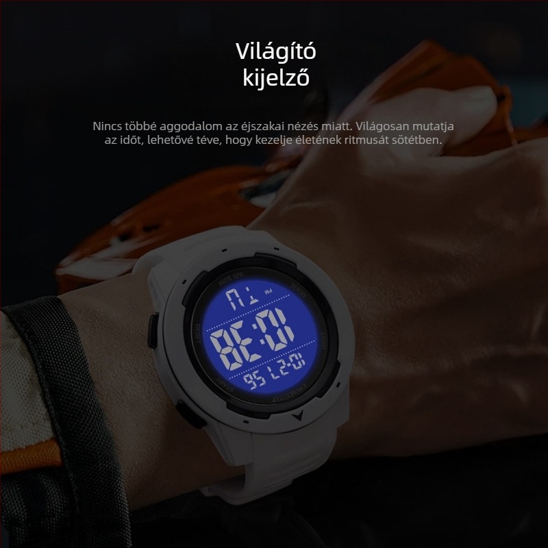 Chaxigo digitális óra diákoknak – világító számkijelző, 30 m vízálló, elektronikus működés, ébresztőóra