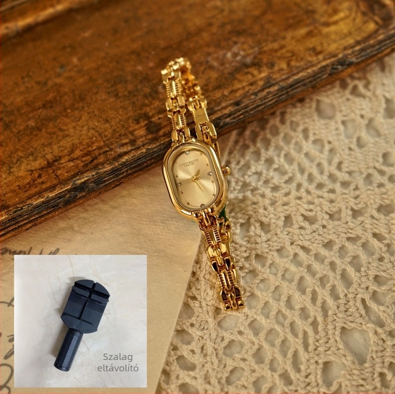 LSVTR nőknek quartz karóra J065, ovális számlap, vízálló 30M, ásványi üveg, fém szíj