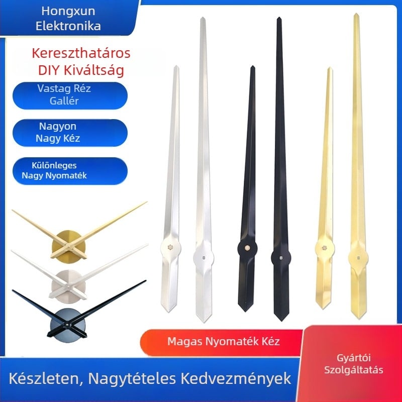 Óra mutatók - kvarc működés, fém tok, modern letisztult dizájn, logó nyomtatva, testreszabás elérhető