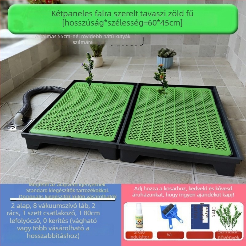 Kutyatoalett automatikus tisztítással és vizelésre tanító tálcával — Anyag: Egyéb; Nem importált; Nincs hivatalos magán márka; Nem ajándék