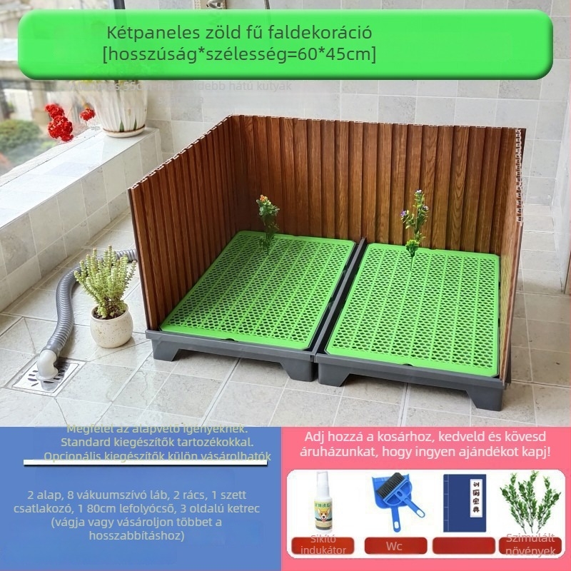 Kutyatoalett automatikus tisztítással és vizelésre tanító tálcával — Anyag: Egyéb; Nem importált; Nincs hivatalos magán márka; Nem ajándék