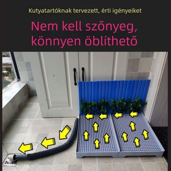 Kutyatoalett automatikus tisztítással és vizelésre tanító tálcával — Anyag: Egyéb; Nem importált; Nincs hivatalos magán márka; Nem ajándék