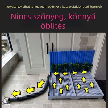 Kutyatoalett automatikus tisztítással és vizelésre tanító tálcával — Anyag: Egyéb; Nem importált; Nincs hivatalos magán márka; Nem ajándék
