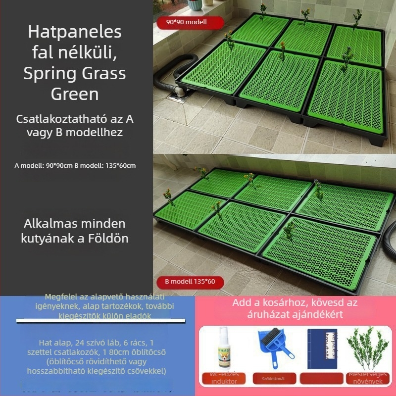 Kutyatoalett automatikus tisztítással és vizelésre tanító tálcával — Anyag: Egyéb; Nem importált; Nincs hivatalos magán márka; Nem ajándék