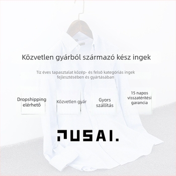 Tavaszi Oxford hosszú ujjú ing férfiaknak, 100% pamutból, mindennapi viselet, brit csíkos szürke–fehér.