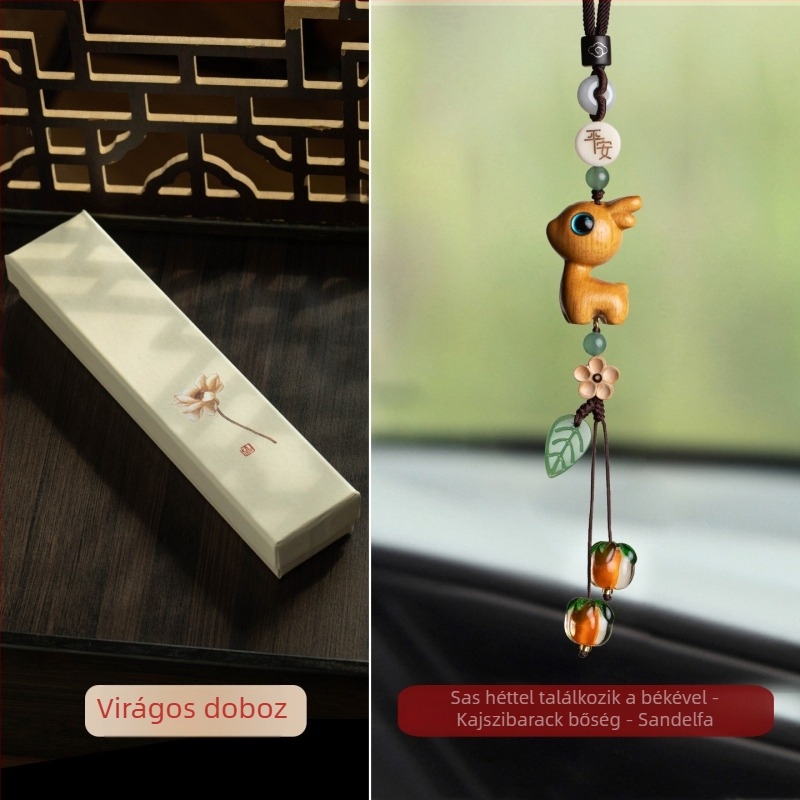 Fa autódísz: szarvas alakú, rajzfilmszerű stílus, aromás funkció