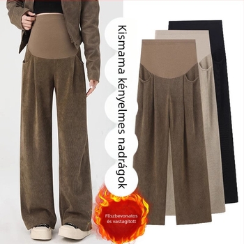 Várandós nadrág – Has támasz, Szabad szabás (Chenille anyag, Spandex <30%, Megőrzi a meleget)
