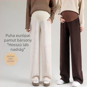 Várandós nadrág – Has támasz, Szabad szabás (Chenille anyag, Spandex <30%, Megőrzi a meleget)
