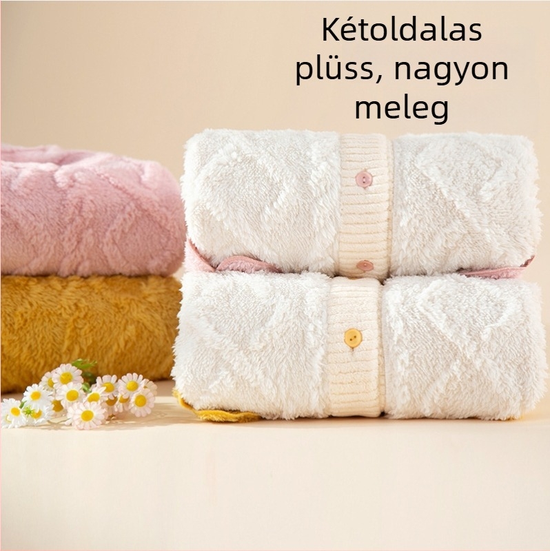 Női vastag flaneles pizsamaszett ősz–télre, belső fleece pamut-velúr, kényelmes otthoni viselet, külső viseletre is alkalmas