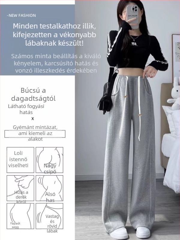 Kismama laza szabású pamutnadrág görbe zsebekkel, 90–95% pamut, spandex <30%, hosszú, közepes vastagság, 2025 ősz