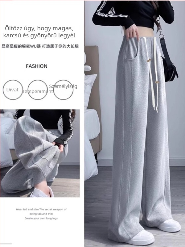Kismama laza szabású pamutnadrág görbe zsebekkel, 90–95% pamut, spandex <30%, hosszú, közepes vastagság, 2025 ősz
