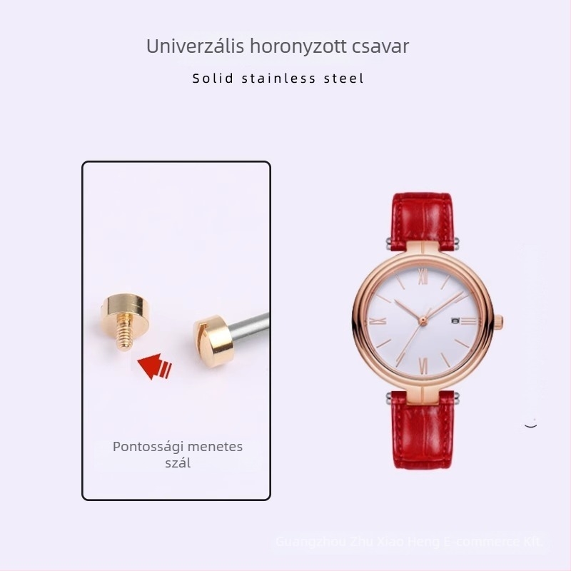 Youheng rozsdamentes acél óraszíj csavarorsó konkáv végével, összekötő rúd, 1