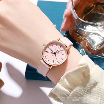 Női karóra Seagull 68 elektronikus mozgással, analóg kijelző, rozsdamentes acél tok, műbőr szíj, tűcsattal záródó