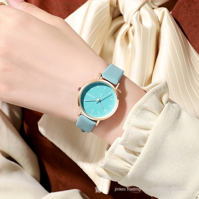 Női karóra Seagull 68 elektronikus mozgással, analóg kijelző, rozsdamentes acél tok, műbőr szíj, tűcsattal záródó