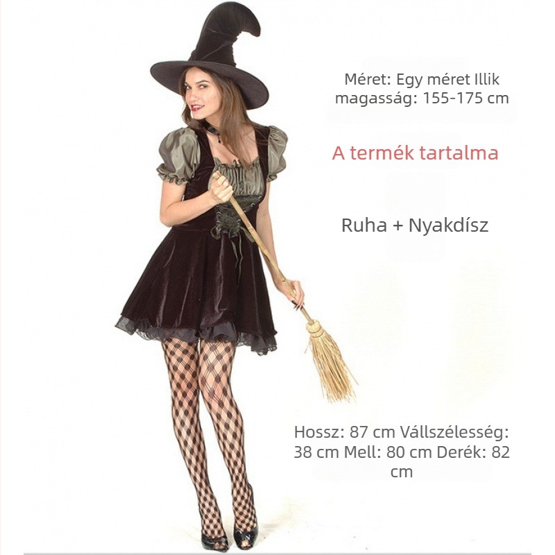 Halloween boszorkány jelmez maszkabálra — Női vámpír hercegnő ruha, Poliészter (≥95%), Színpadi viselet, 2022 tavasz