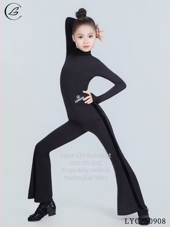 Téli 2025 – Latin tánc ruházat lányoknak, gyerekeknek és felnőtteknek – Crystal Hemp anyag, Poliészter 90–95%, édes stílus, elegáns városi megjelenés