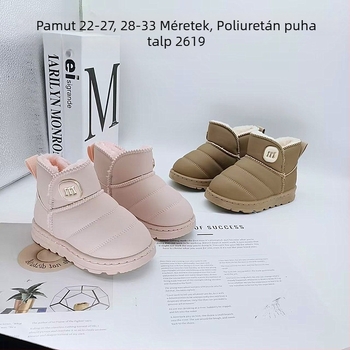 Gyerekek téli hócsizmái – uniszex, fleece belső, felsőrész műbőr, PU talp, vastagított kialakítás