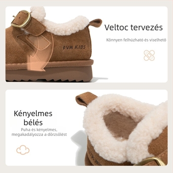 Uniszex gyerek bokacsizma - mindennapi stílus, felső rész szintetikus bőr, gumitalp, tél 2025, 4-16 éveseknek