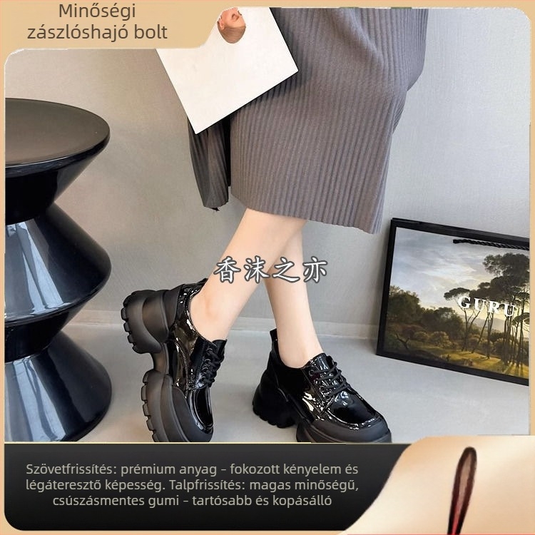 Női loaferek, koreai stílusú Mary Jane, PU felsőrész, középtok 3-5 cm, vastag sarok, gumitalp