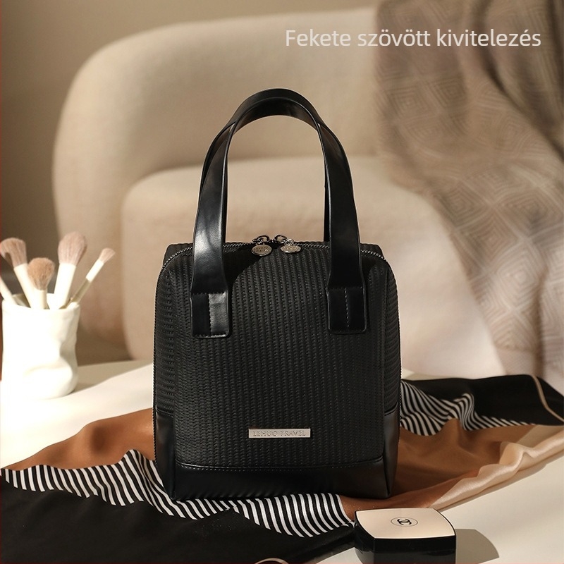 Női kozmetikai táska – hordozható tároló, PU külső, poliészter bélés, Lohastravel, 2025 tavasz