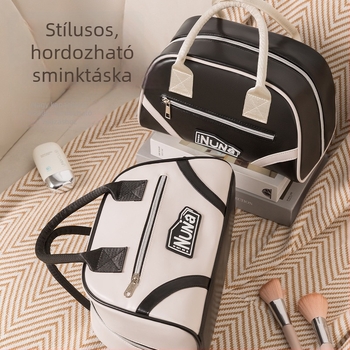 Yingxin PU kozmetikai táska, kocka alakú – többfunkciós utazási sminktároló
