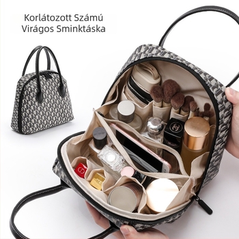 Smink- és neszesszeres táska – városi minimalist stílus, geometrikus mintázat, poliészter anyag, Tide silk márka, 2025 tavasz, hordozható kozmetikai táska