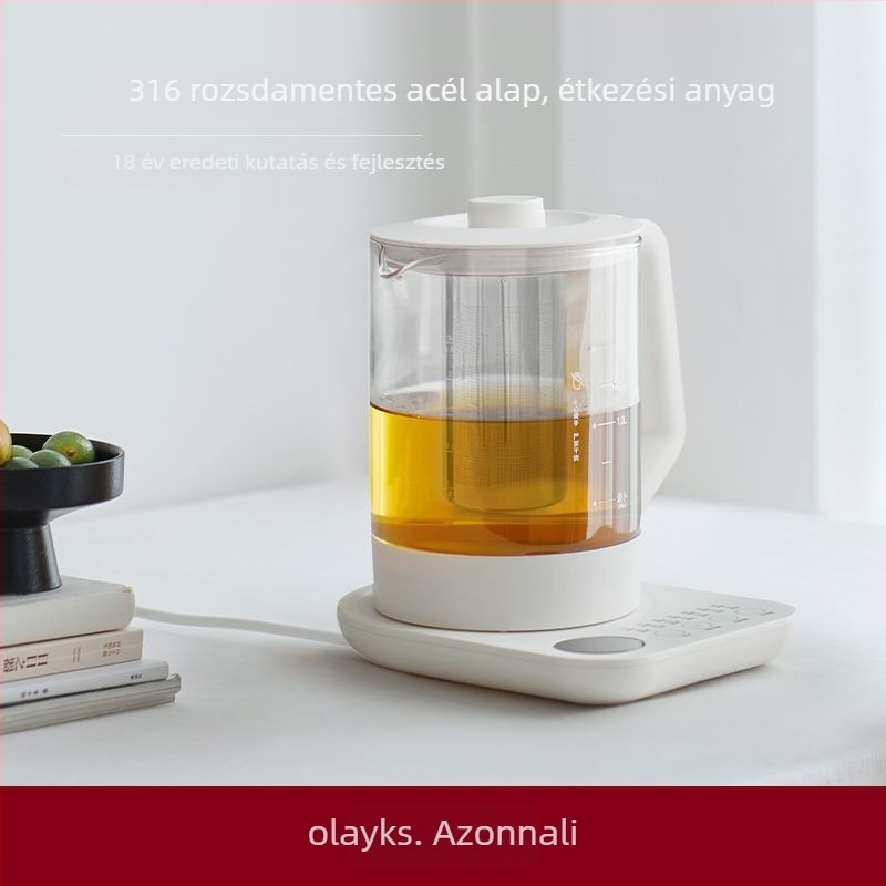 Health Pot Olk-ysh1000a-1, 1–1.5 L kapacitás, boroszilikát üvegből készült test, mikroprocesszoros vezérlés, elektronikus termosztát