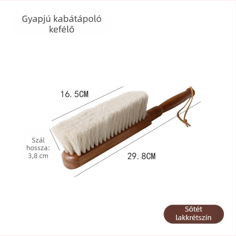 Ágytisztító kefe lóhajból – elektrosztatikus poreltávolítás és ruhápolás