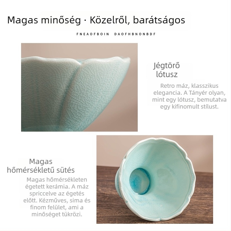 Kerámia virágcserép - kézzel készült, lélegző, asztali vagy padlóra használható, egyszerű stílus