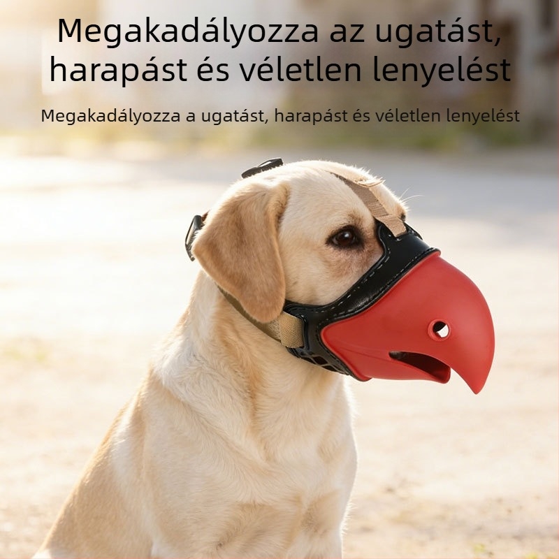 Kutyaszájvédő TPR-rel és webbing szalaggal, harapás elleni védelem, ugatás elleni készülék, vízálló szájmaszk