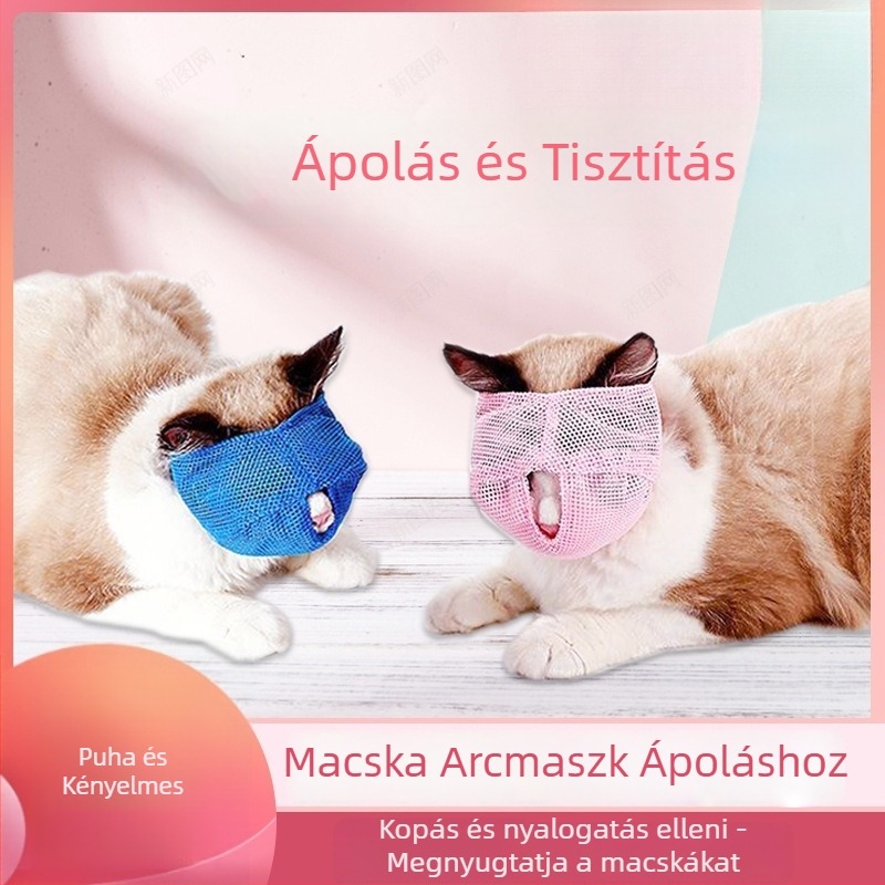 Macska arcmaszk vékony, lélegző anyagból, ápoláshoz és tisztításhoz