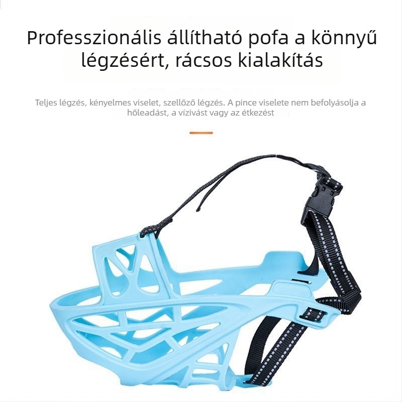 Kutyaszájkosár harapás elleni, evés elleni és ugatás elleni védelemmel
