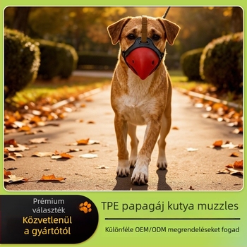 Parrot Dog Mouth Cover — szilikon kutyaszájkosár, antiharapás, antiugatás, antievés, készlet